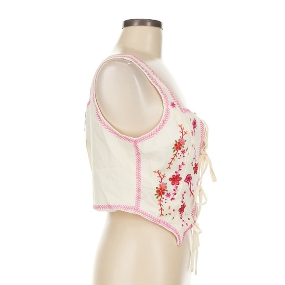 Poeselle Women's Striped Sweetheart Neck Ruffle Trim Peplum Hem Blouse shein - Picture 3 of 8